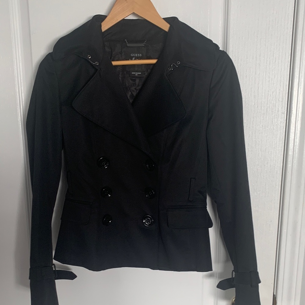 Guess Black Trench Coat